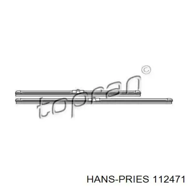 112 471 Hans Pries (Topran) limpa-pára-brisas do pára-brisas, kit de 2 un.