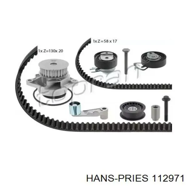 112971 Hans Pries (Topran) Комплект ремня ГРМ