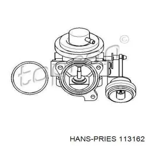 Клапан ЕГР 113162 Hans Pries (Topran)