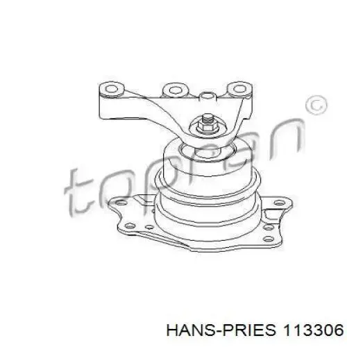 Правая подушка двигателя 113306 Hans Pries (Topran)