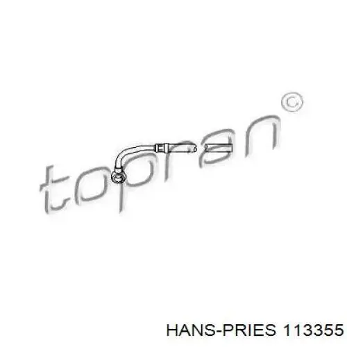113355 Hans Pries (Topran) шланг гур низкого давления, от рейки (механизма к радиатору)