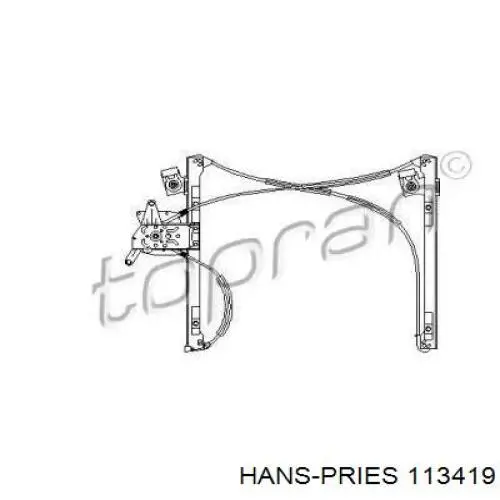 113419 Hans Pries (Topran) механизм стеклоподъемника двери передней правой