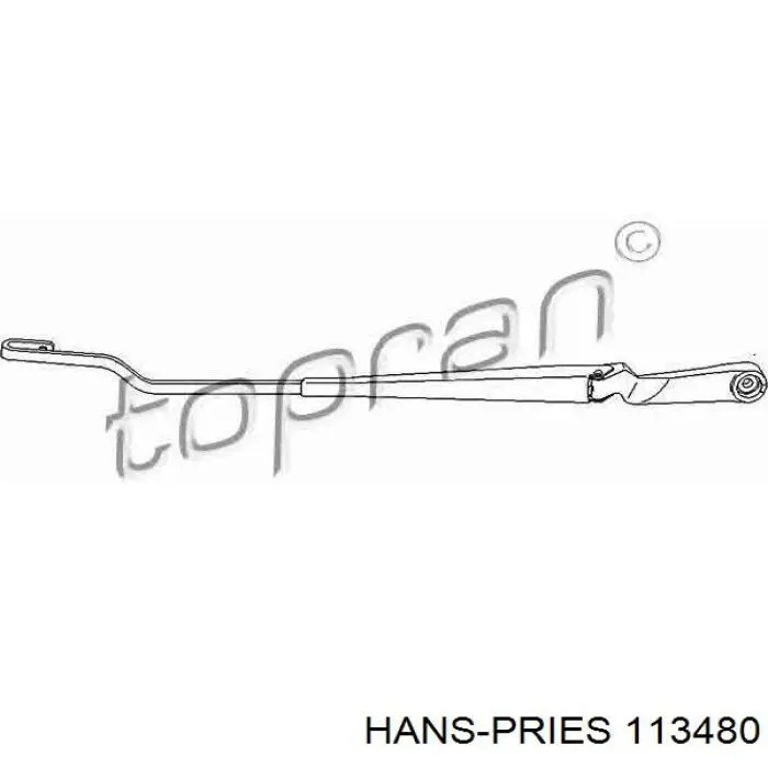 Важіль-поводок склоочисника лобового скла 113480 Hans Pries (Topran)