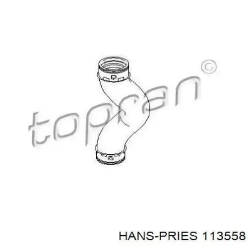 Правый шланг интеркуллера 113558 Hans Pries (Topran)