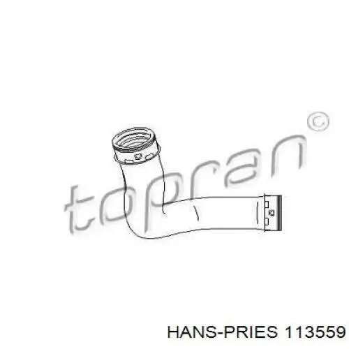 Правый шланг интеркуллера 113559 Hans Pries (Topran)