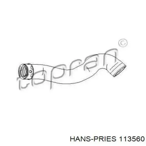 Верхний патрубок интеркулера 113560 Hans Pries (Topran)