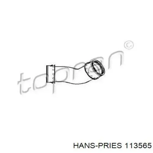 Шланг (патрубок) интеркуллера верхний левый 113565 Hans Pries (Topran)