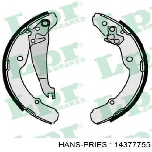 Колодки тормозные задние дисковые HANS PRIES 114377755