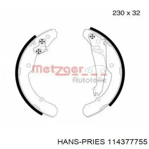 Колодки дисковые  Hans Pries (Topran) 114377755 цена, от 23.27 USD