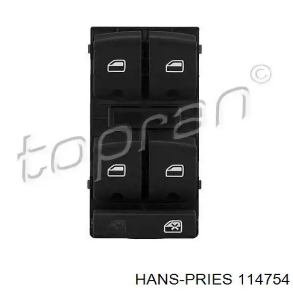 114754 Hans Pries (Topran) unidade de botões dianteira esquerda de controlo de elevador de vidro