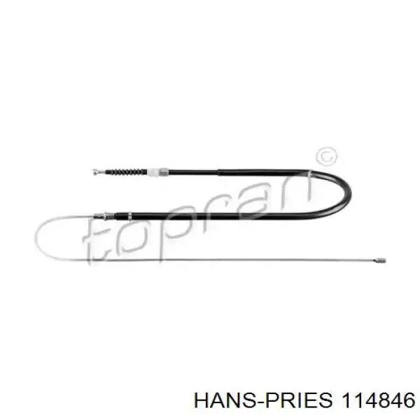 Задний трос ручника 114846 Hans Pries (Topran)