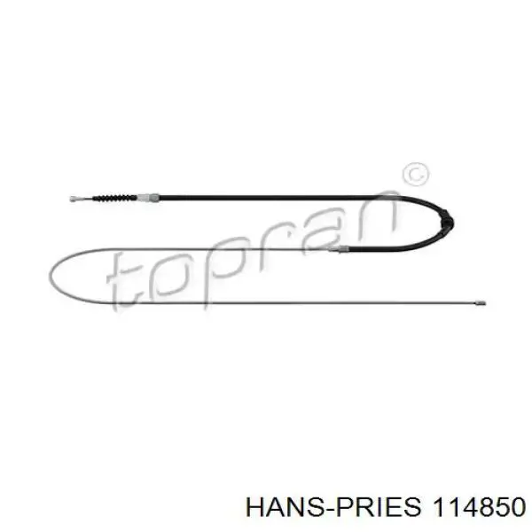 Задний трос ручника 114850 Hans Pries (Topran)