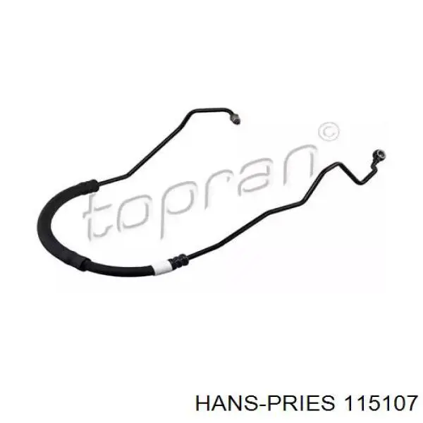 115107 Hans Pries (Topran) шланг гур высокого давления от насоса до рейки (механизма)