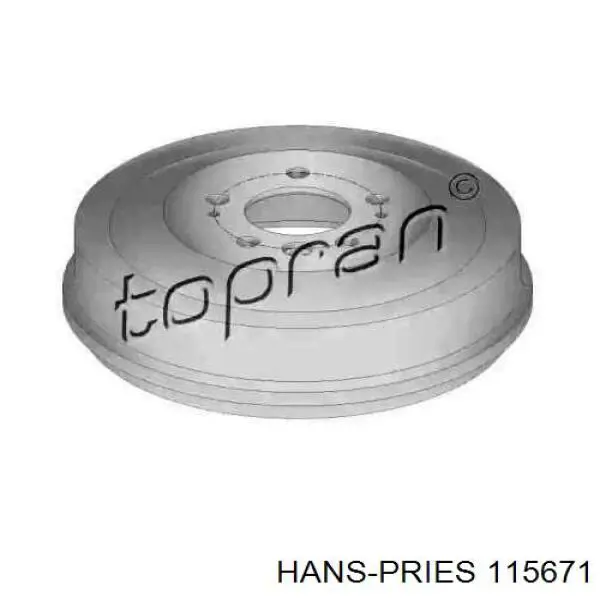 115 671 Hans Pries (Topran) барабан тормозной задний
