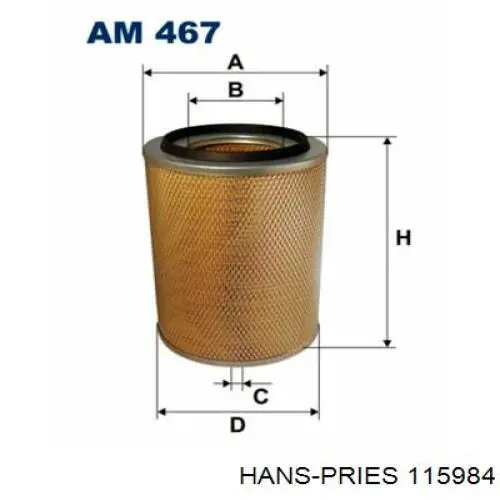 Передня кришка головки блока циліндрів (ГБЦ) 115984 Hans Pries (Topran)