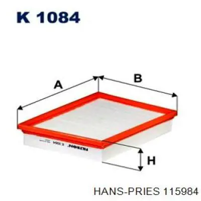 115984 Hans Pries (Topran) tampa dianteira de cabeça de motor (cbc)