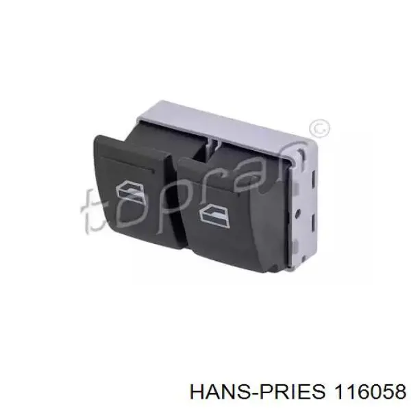 116058 Hans Pries (Topran) кнопочный блок управления стеклоподъемником передний левый