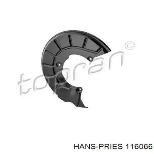 116066 Hans Pries (Topran) proteção do freio de disco dianteiro direito
