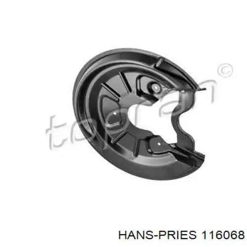 116068 Hans Pries (Topran) proteção direita do freio de disco traseiro