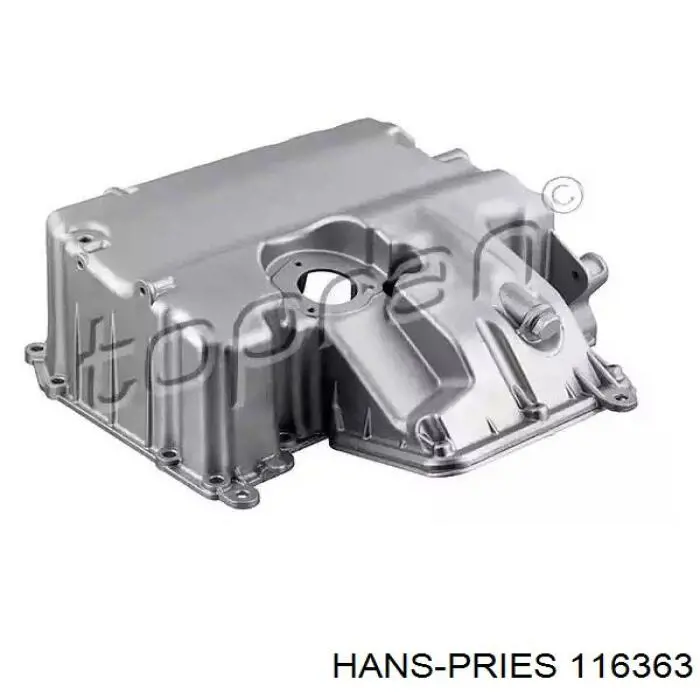 116363 Hans Pries (Topran) panela de óleo de cárter do motor