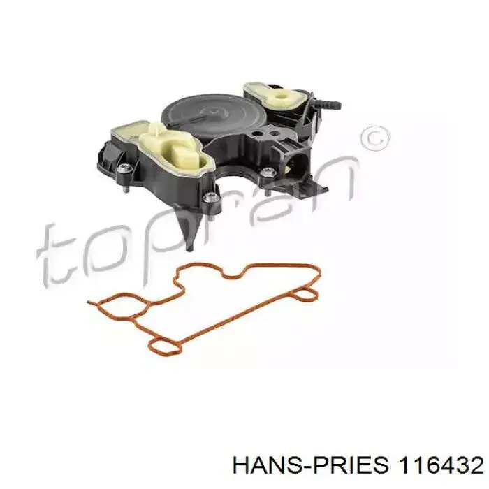 116432 Hans Pries (Topran) separador de óleo (separador do sistema de ventilação de cárter)