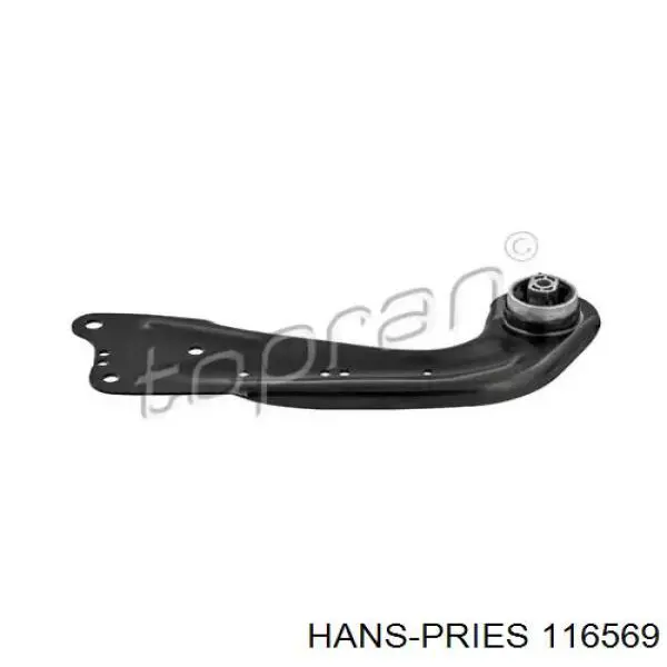 116 569 Hans Pries (Topran) braço oscilante (tração longitudinal inferior direito de suspensão traseira)