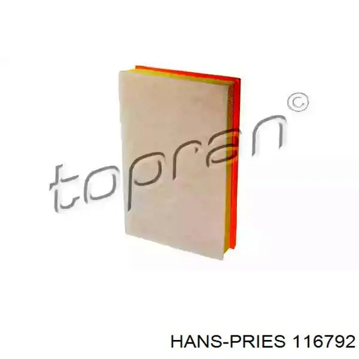 116 792 Hans Pries (Topran) filtro de ar