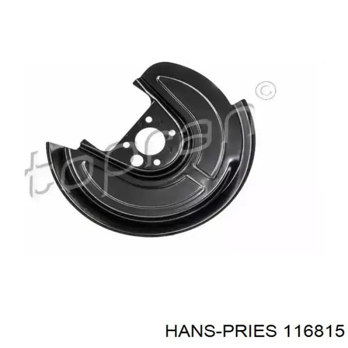 Защита тормозного диска заднего правая HANS PRIES 116815