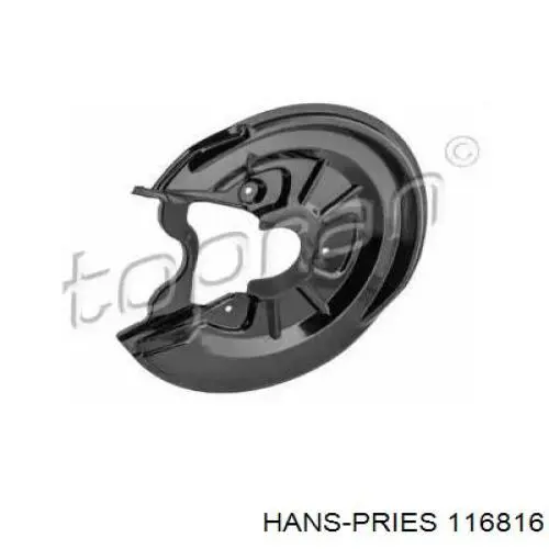 Защита тормозного диска заднего левая 116816 Hans Pries (Topran)