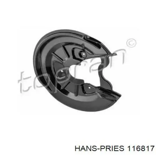 Защита тормозного диска заднего правая 116817 Hans Pries (Topran)