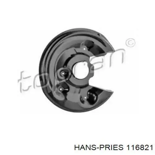 Защита тормозного диска заднего правая 116821 Hans Pries (Topran)