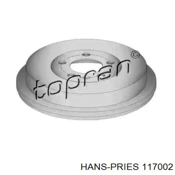 117002 Hans Pries (Topran) барабан тормозной задний