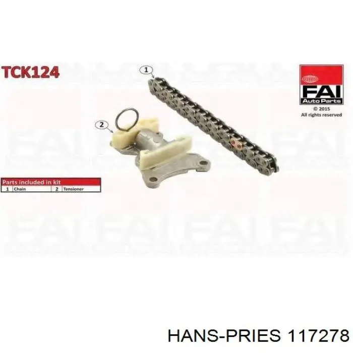 Цепь привода распредвала Hans Pries (Topran) 117278 цена, от 16.47 USD