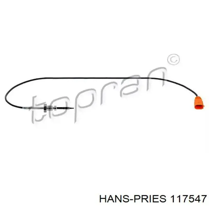 117547 Hans Pries (Topran) датчик температуры отработавших газов (ог, после сажевого фильтра)