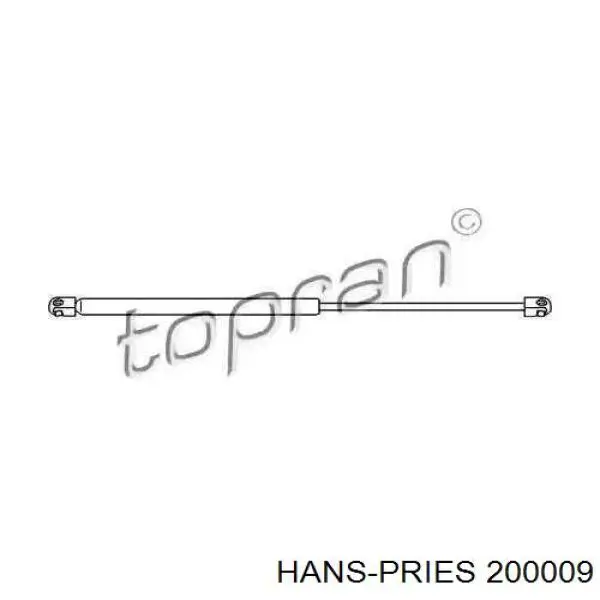 Амортизатор багажника 200009 Hans Pries (Topran)