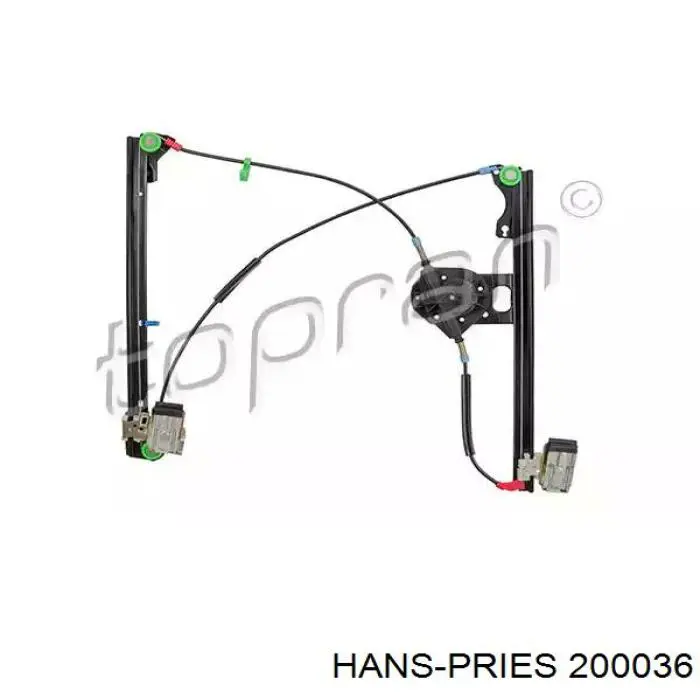 Купить 200036 Hans Pries (Topran) Стеклоподъемник (механизм перемещения стекла)