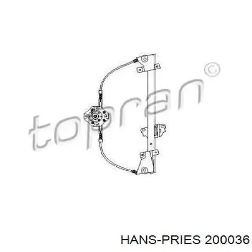 Стеклоподъемник передней правой двери Hans Pries (Topran) 200036 цена, от 9.45 USD
