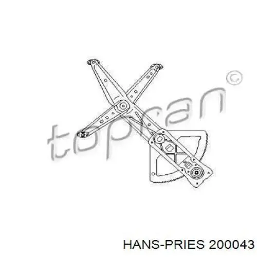 200043 Hans Pries (Topran) механизм стеклоподъемника двери передней левой