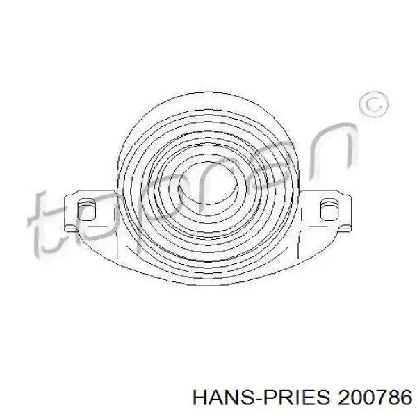 Опора карданного вала Hans Pries (Topran) 200786