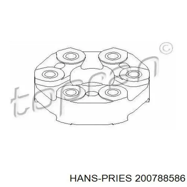 200788586 Hans Pries (Topran) муфта кардана эластичная передняя/задняя