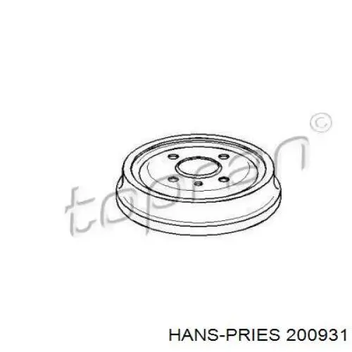 Тормозной барабан 200931 Hans Pries (Topran)