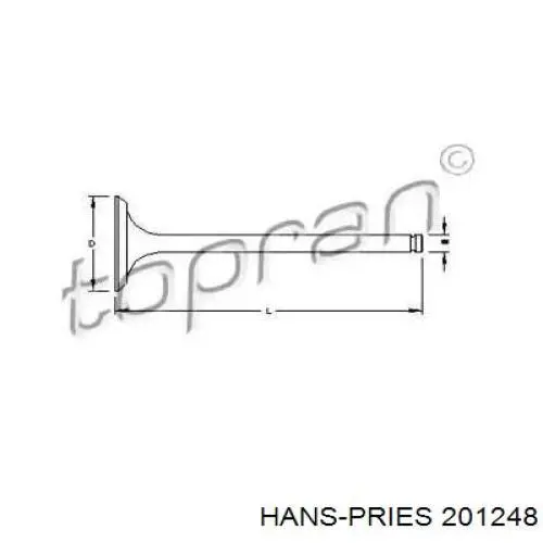 201248 Hans Pries (Topran) клапан выпускной