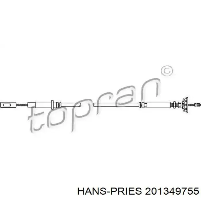 Трос сцепления 201349755 Hans Pries (Topran)