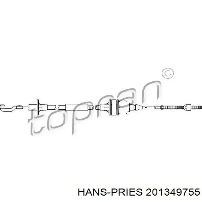 201349755 Hans Pries (Topran) Трос сцепления