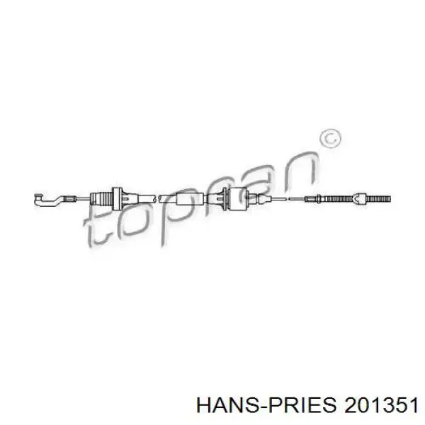 Трос сцепления 201351 Hans Pries (Topran)