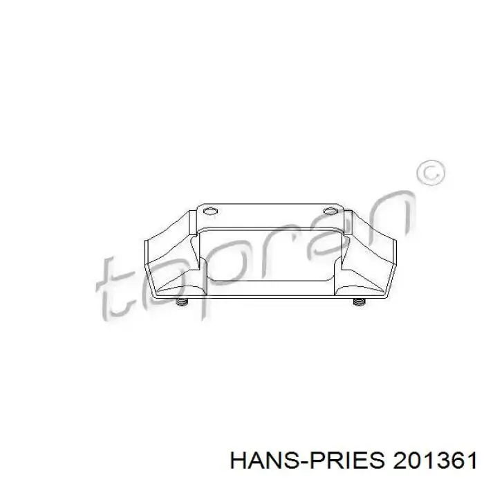 201361 Hans Pries (Topran) подушка трансмиссии (опора коробки передач)