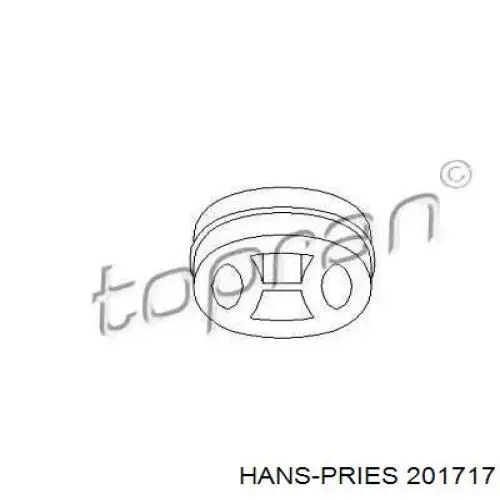 201717 Hans Pries (Topran) подушка крепления глушителя