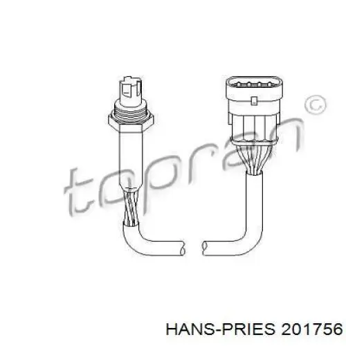 Sonda Lambda Sensor De Oxigeno Para Catalizador 201756 Hans Pries (Topran)