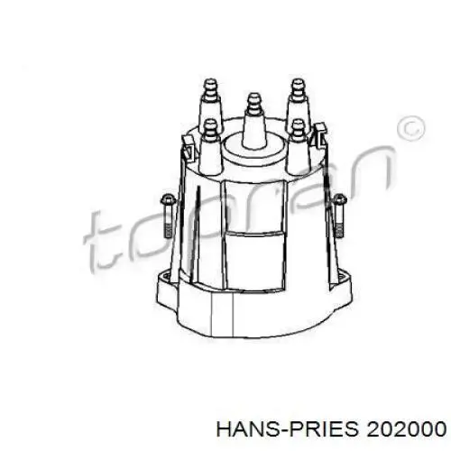 202000 Hans Pries (Topran) крышка распределителя зажигания (трамблера)