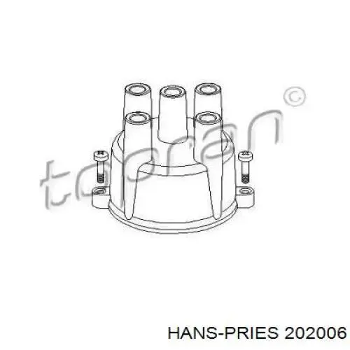 Крышка распределителя зажигания (трамблера) 202006 Hans Pries (Topran)